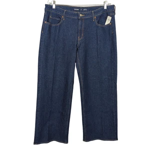 Old Navy Womens 14 Petite Blue Jeans Mid-Rise Wide Leg Denim Casual Wear - Picture 1 of 13