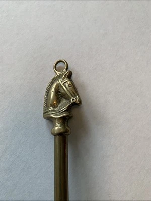 Vtg Brass Horsehead Shoe Horn Made In Italy Equestrian   - Image 1 of 4