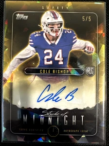 2024 Topps Midnight #SMA-CBI Cole Bishop Stroke of Midnight Auto Daybreak/5 - Imagen 1 de 2