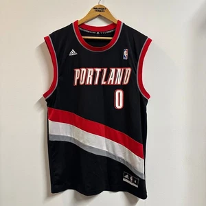Portland Trail Blazers Damian Lillard #0 Adidas Basketball Jersey Men’s Medium - Picture 1 of 7