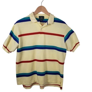 Vintage Southport Blue Red Yellow Striped Polo Shirt Men Medium - Picture 1 of 8