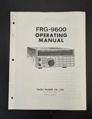 YAESU FRG-9600 Operating  Manual All Band, All Mode VHF/UHF Scanning Receiver - Image 1 of 4