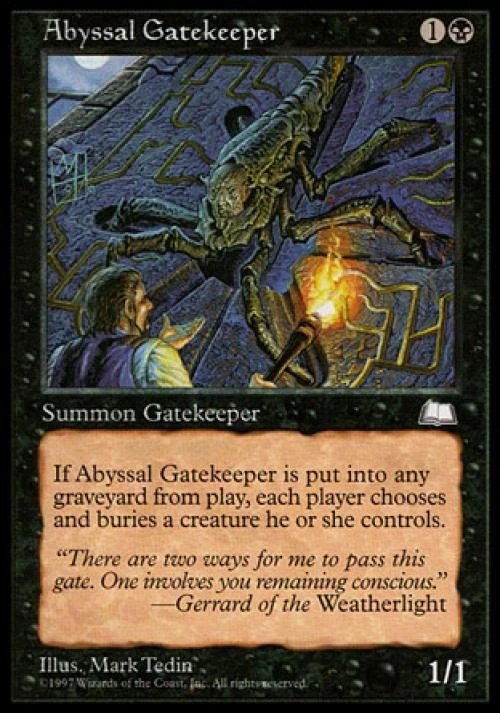 Abyssal Gatekeeper - Medium Play MTG Weatherlight - Image 1 of 1