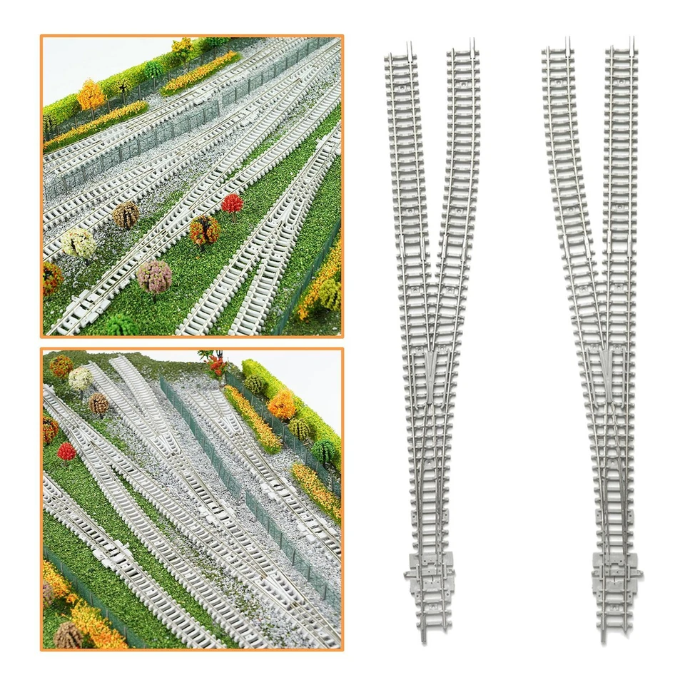 Train Model Turnout Metal Railroad Good Performance Sturdy for Enthusiasts 0.9cm - Image 1 of 1