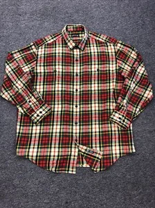 Orvis Adult Size XL Multicolor Button Down Cotton Flannel Work Shirt Hike - Picture 1 of 9