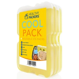 Paquete de hielo amarillo Healthy Packers para caja de almuerzo - paquetes de congelador (juego de 4) - Imagen 1 de 6