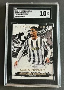 2020 Topps Inception Soccer Cristiano Ronaldo Base Magnificent 7 SGC 10 - Picture 1 of 2