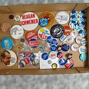 Vintage Political Campaign Button Collection ๐ Reagan, Bush, Nixon, Ford - Picture 1 of 6