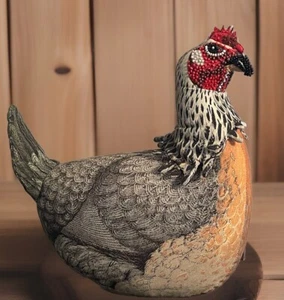 John Derian neu Perlen Plüsch Kissen Huhn geformt Thanksgiving 14 x 13 Zielscheibe - Bild 1 von 11