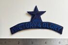 Victoire et gloire - étoile bleue - patch insigne vintage à thème militaire
