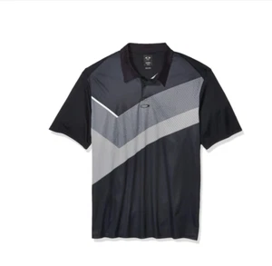 Oakley - PLACED COLLAR BLOCK - POLO - Mens Golf Shirt - BLACKOUT - Small - S - Picture 1 of 4