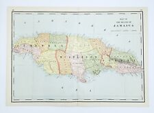 Crams Railway System Atlas Map The Island of Jamaica 1895