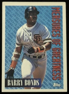 1994 Topps #605 Barry Bonds Giants - Measures Of Greatness - Picture 1 of 2