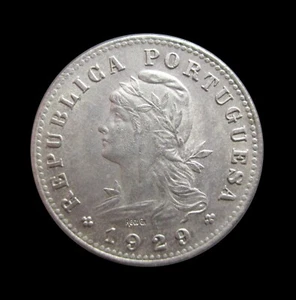PORTUGUESE SAINT THOMAS AND PRINCE 20 CENTAVOS 1929 UNC KM 3 #222# - Picture 1 of 2