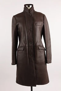 $8,900 Loro Piana Mouton Lamb Leather Coat SZ 46/XL Brown MINT - Picture 1 of 16