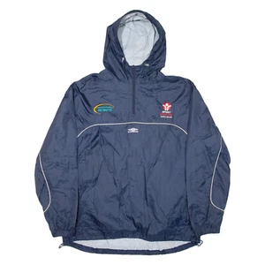UMBRO Mens Anorak Jacket Blue Nylon Hooded XL - Picture 1 of 6
