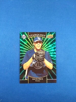 2009 Upper Deck David Price RC Rookie Starquest Emerald Super Rare Insert #SQ-37 - Image 1 of 2