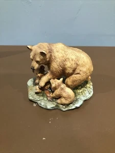 HOME CO. Porzellan Bär mit Jungen, #1435, 5" x 5", keine Chips oder Risse, - Bild 1 von 5