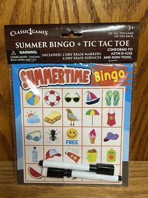 Classic Games Travel Bingo & Tic Tac Toe Road Trip And Summertime Bingo - Image 1 of 3