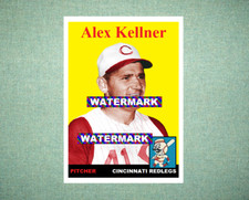 Alex Kellner Cincinnati Redlegs 1958 Style Custom Baseball Art Card