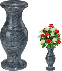 Natural Marble Cemetery Vase, Marble Flower Vases with Draining Holes for Home T - Picture 1 of 12