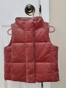 Polo Ralph Lauren Stretch Corduroy Down Girls Vest Size 4T - Picture 1 of 5
