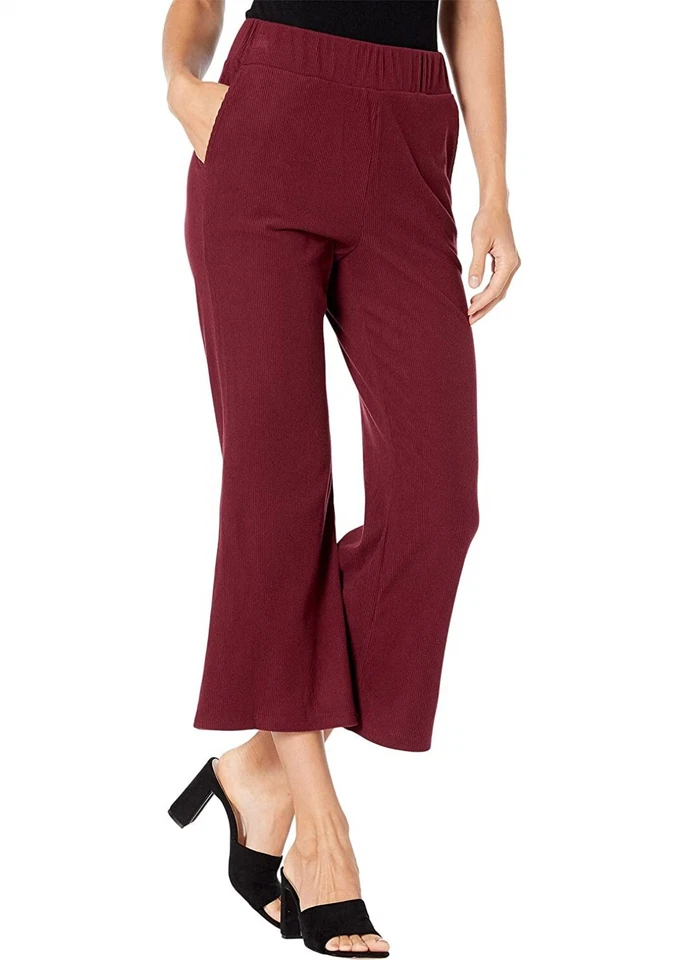 Michael Kors Women's Ribbed Kick Flare Pants, Large, MSRP $98 - Image 1 of 1