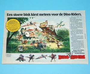 DINO RIDERS MAGAZINE ADVERT 1988 DONALD DUCK HOLLAND TYCO - Picture 1 of 1