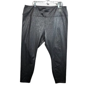 Simply Vera Vera Wang Womens Sz 2xl High Rise Faux Leather Soft Moto Leggings - Picture 1 of 8