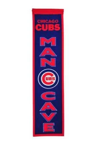 CHICAGO CUBS MAN CAVE HERITAGE BANNER - Picture 1 of 1