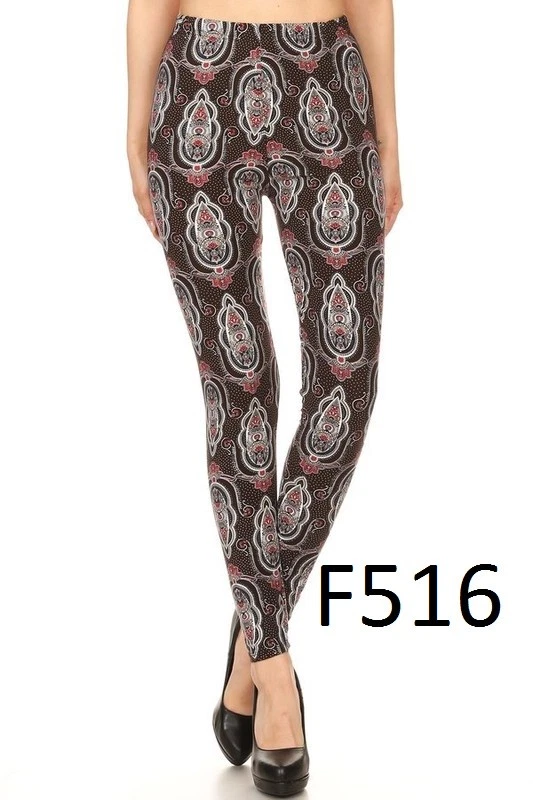 Leggings estampados piel melocotón talla grande estampado cachemira para mujer O/S (10-18) azul L03 Foto 1 de 1