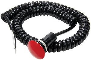 Allstar Performance 80181 Large Red Button, Spiral Corded Momentary Button - Foto 1 di 1