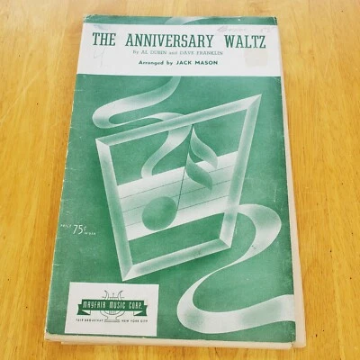 The Anniversary Waltz Jack Mason 14 Pieces Of Sheet Music Different Instruments  - Image 1 of 4