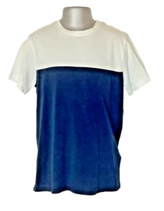Navy & White Colour Block Short Sleeve T-Shirt Top 9-10 Years - Picture 1 of 6