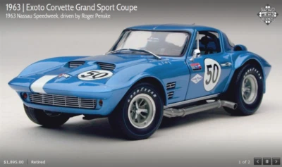 EXOTO 63 Corvette Grand Sport #50 Nassau/Speedweek Penske 1:18 NIB #RLG18024 - Image 1 of 2