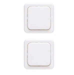 Kopp Standard Taster Lichtschalter mit Abdeckrahmen Drucktaste arktis [2erpack] - Bild 1 von 6