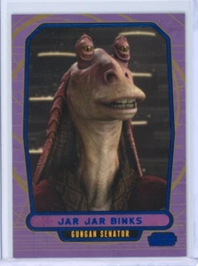 2012 Topps Star Wars Galactic Files 1 frasco tarro Binks lámina azul paralelo #331/350 - Imagen 1 de 2