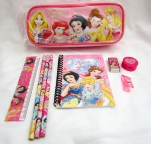 Princess Princesses Pink Beautiful As A Rose Pencil Case Pouch&8pc Stationary-v4 - Picture 1 of 2