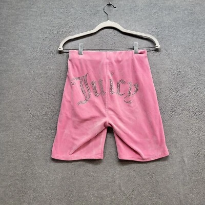 Juicy Couture Women Shorts Small Pink Logo OG Bling Rhinestones READ - Image 1 of 4