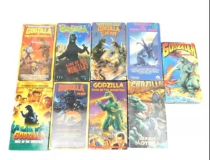 Lot Of 9 Godzilla VHS Mechagodzilla Sea Monster Monster Zero 1995 Cigan Rare OOP - Picture 1 of 3