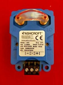 ASHCROFT® CX8MB2421IW PRESSURE TRANSMITTER | 1/4" Hose Barb 0 to 1 IWC, 4 - 20mA