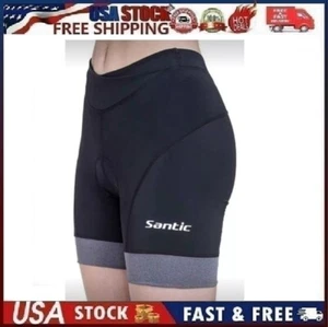 NWT Santic Women's S Padded Bike Cycling  Shorts. Black/Gray - Picture 1 of 12