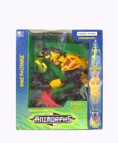 Hasbro Transformers ANIMORPHS VISSER THREE Figure Hork-Bajir/Andalite/Inferno Cover