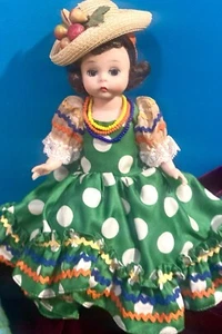 Mme Alexander Vtg 8” BRAZILIAN Doll #773 Flamenco Dress / Hat INTERNATIONAL EUC - Picture 1 of 15