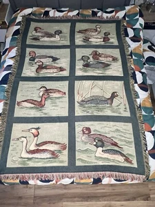 Spanish 100% Cotton Tasseled, Wall Hanging / floor rug Throw Ducks Santonja S.A - Picture 1 of 8