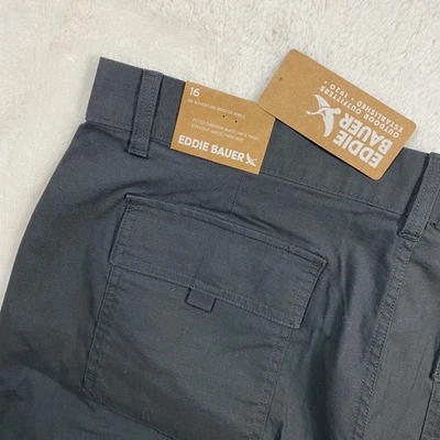 Calça de tornozelo Eddie Bauer feminina 16 aventura ripstop cinza carbono caminhada ao ar livre - Imagem 1 de 4