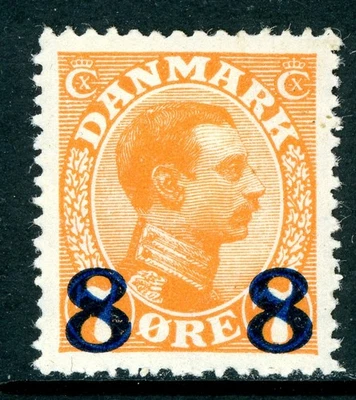 Dinamarca 1922 Definitivo 8/7 Minerales Naranja Scott #161 MNH N210 Foto 1 de 4