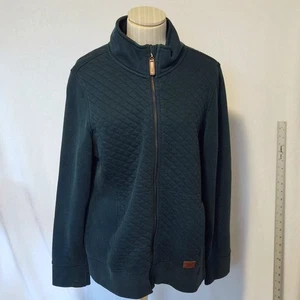 LL Bean Sweatshirtjacke Damen M gesteppt Full Zip grün Stehkragen 508104 - Bild 1 von 13