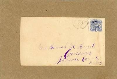 AUGUSTA, MAINE TO HANNAH M. HUNT, COCOLAMUS, CONDADO DE JUNIATA, PA. - CIRCA 1870 Foto 1 de 2