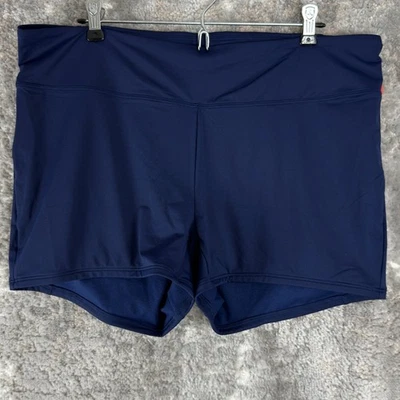 NEW LL Bean Plus Size 18W UPF 50+ Swimmer Shorts Blue Stretch NWT - Image 1 of 4